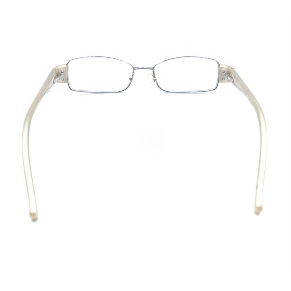 Prada VPR 66H 3BQ-1O1 Silver Beige Rectangle Eyeglasses Frames 52-16 135 Italy - Picture 5 of 12